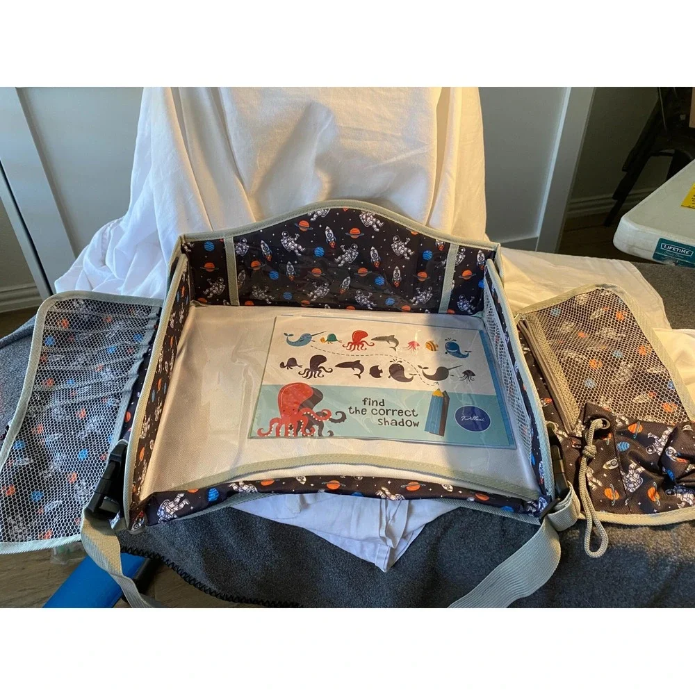 Travel Tray For‎ Car Seat, Road Trip Essentials With Drawing Kit, Carseat Tray